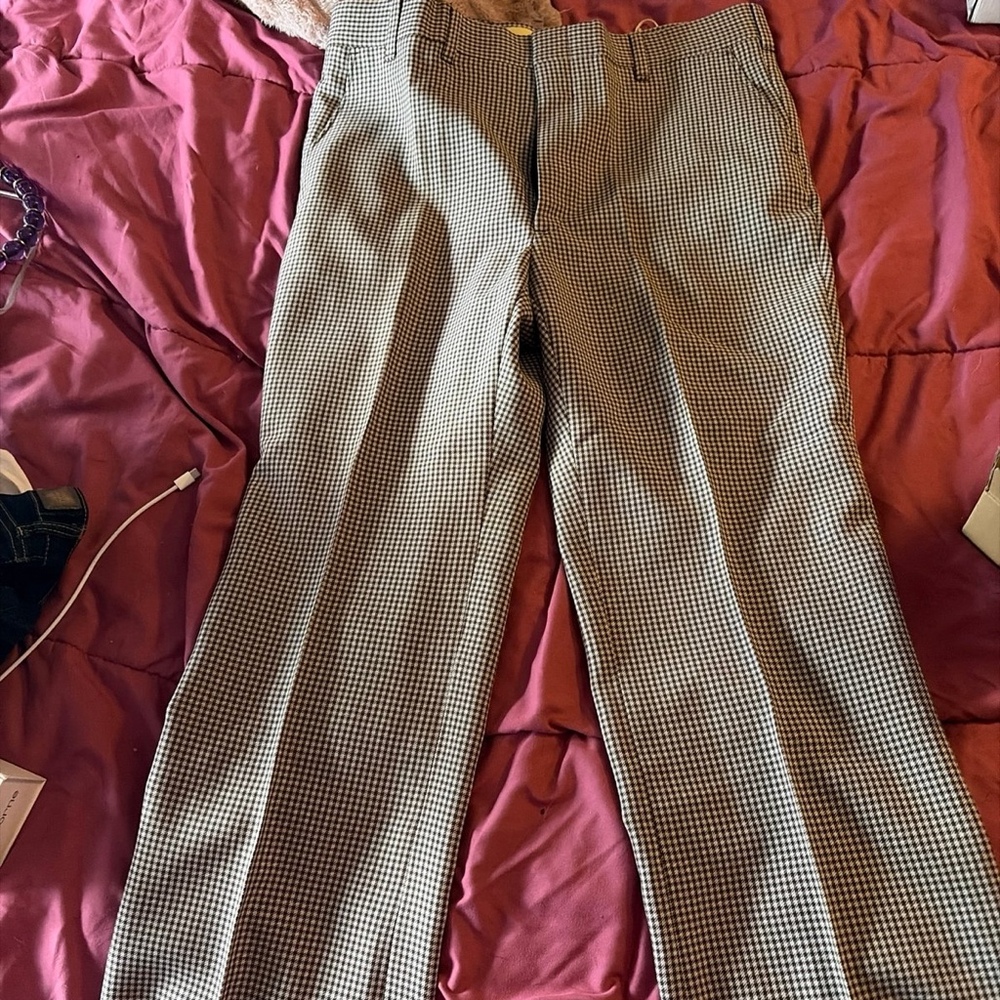 Houndstooth Print Pants